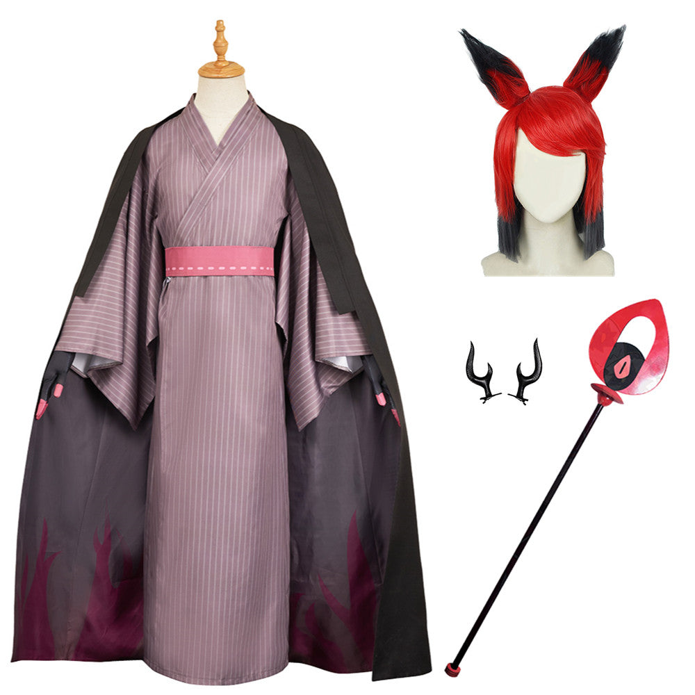 Hazbin Hotel 2 (2025) Alastor Black Kimono Set Outfits Cosplay Costume