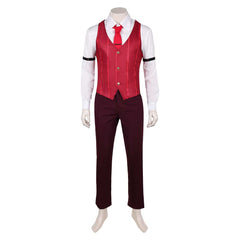 Hazbin Hotel 2 (2025) Alastor Red Vest Shirt Set Outfits Cosplay Costume 