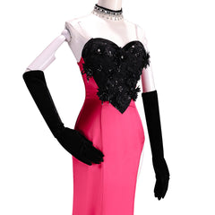 Hazbin Hotel 2 (2025) Angel Dust Losin' Streak Black Red Dress Set Outfits Cosplay Costume