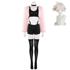 Hazbin Hotel 2 (2025) Angel Dust Pink Coat Black Set Outfits Cosplay Costume