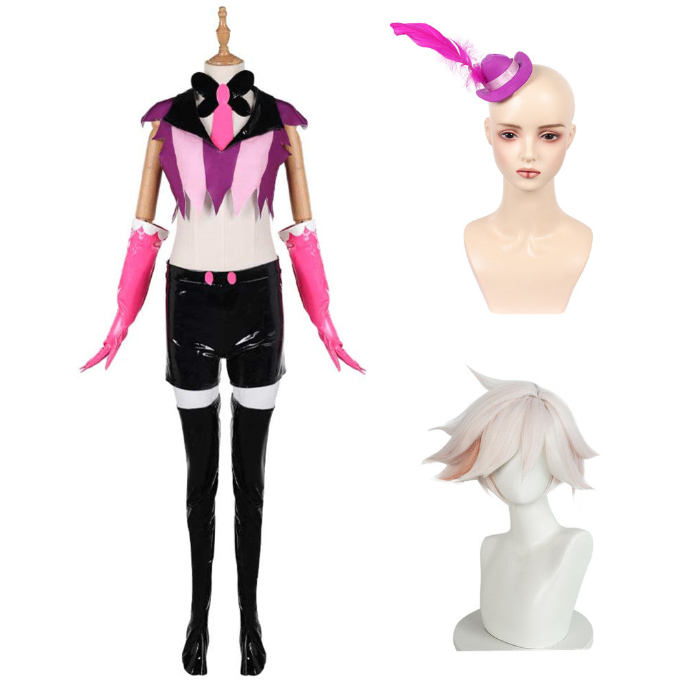 Hazbin Hotel 2 (2025) Angel Dust Purple Black Set Outfits Cosplay Costume