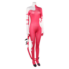 Hazbin Hotel 2 (2025) Blitz Red Jumpsuit With Tail Outfits Halloween Cosplay Costume