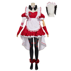 Hazbin Hotel 2 (2025) Cherri Bomb Red Maid Set Outfits Halloween Cosplay Costume