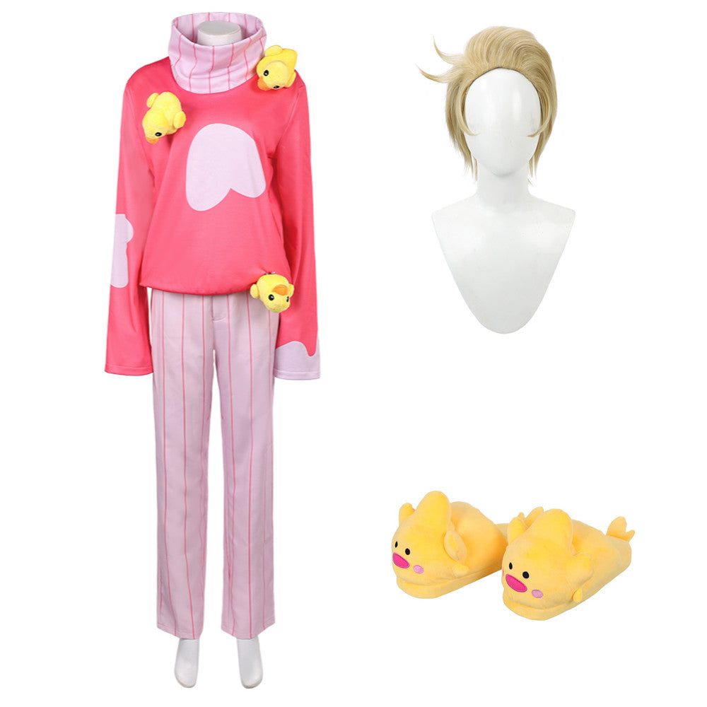 Hazbin Hotel 2 (2025) Lucifer Pink Sleepwear Set Outfits Cosplay Costume