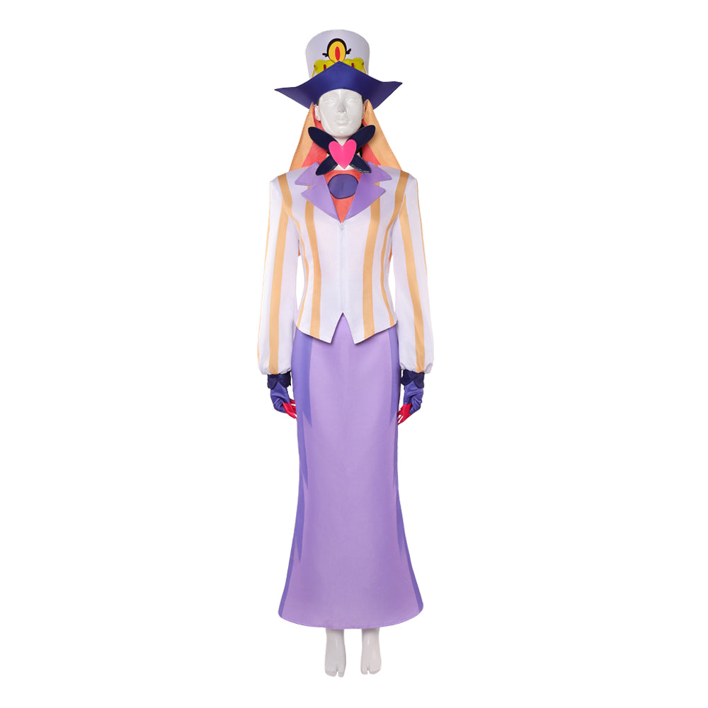 Hazbin Hotel 2 (2025) Sir Pentious White Purple Suit Set Outfits Cosplay Costume 