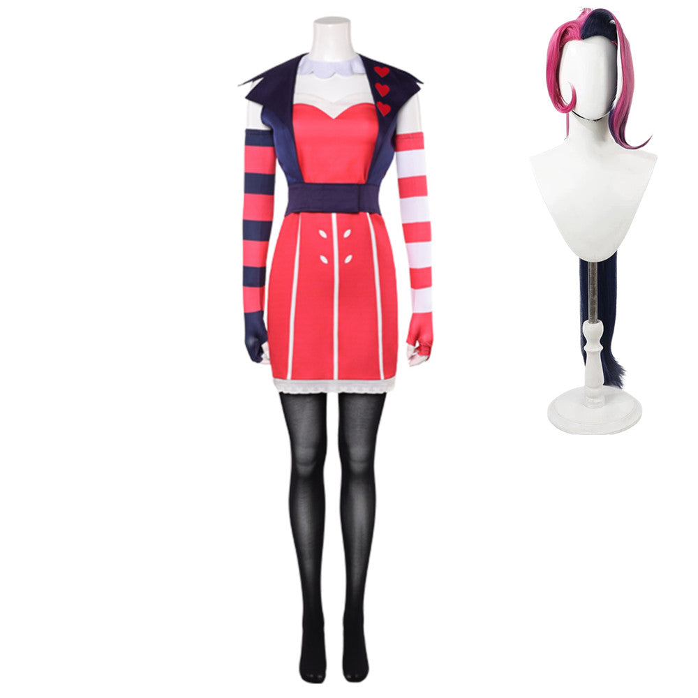 Hazbin Hotel 2 (2025) Velvette Red Dress Set Outfits Halloween Cosplay Costume