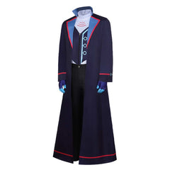 Hazbin Hotel 2 (2025) Vox Blue Long Coat Set Outfits Cosplay Costume Halloween Suit