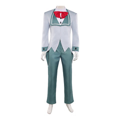 Hazbin Hotel 2 (2025) Vox Human Gray Green Suit Set Outfits Cosplay Costume 