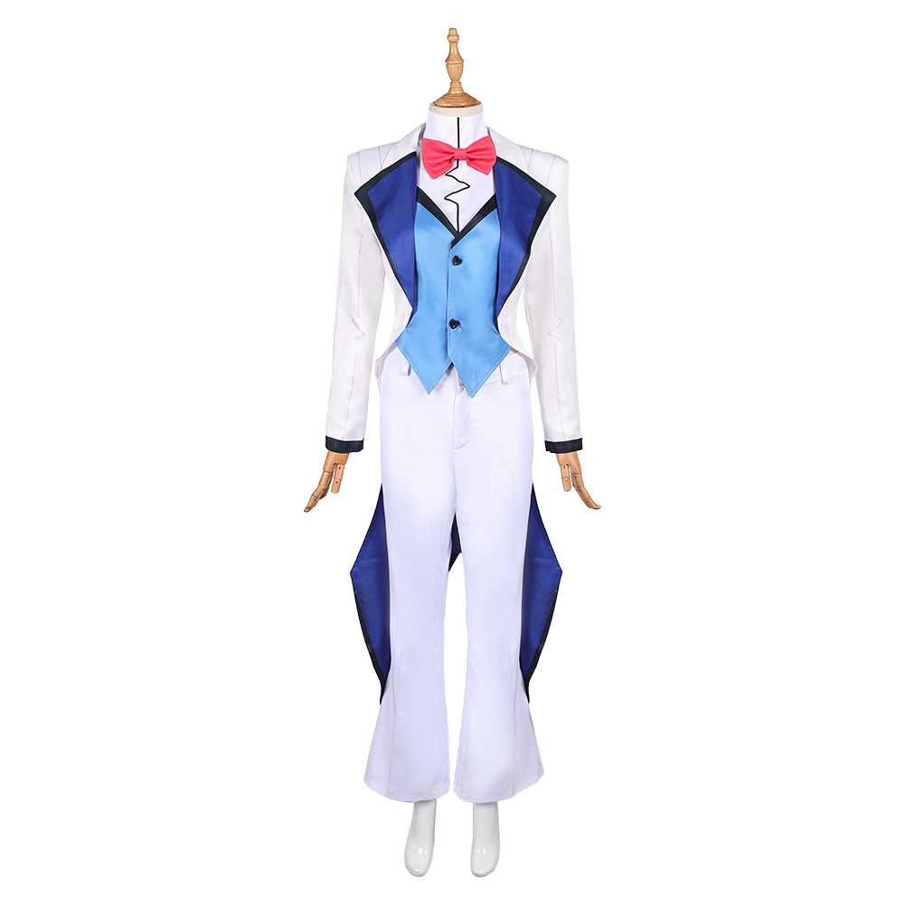 Hazbin Hotel 2 (2025) Vox White Blue Suit Set Outfits Helluva Boss Cosplay Costume