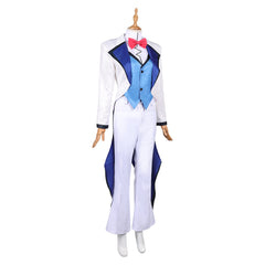 Hazbin Hotel 2 (2025) Vox White Blue Suit Set Outfits Helluva Boss Cosplay Costume