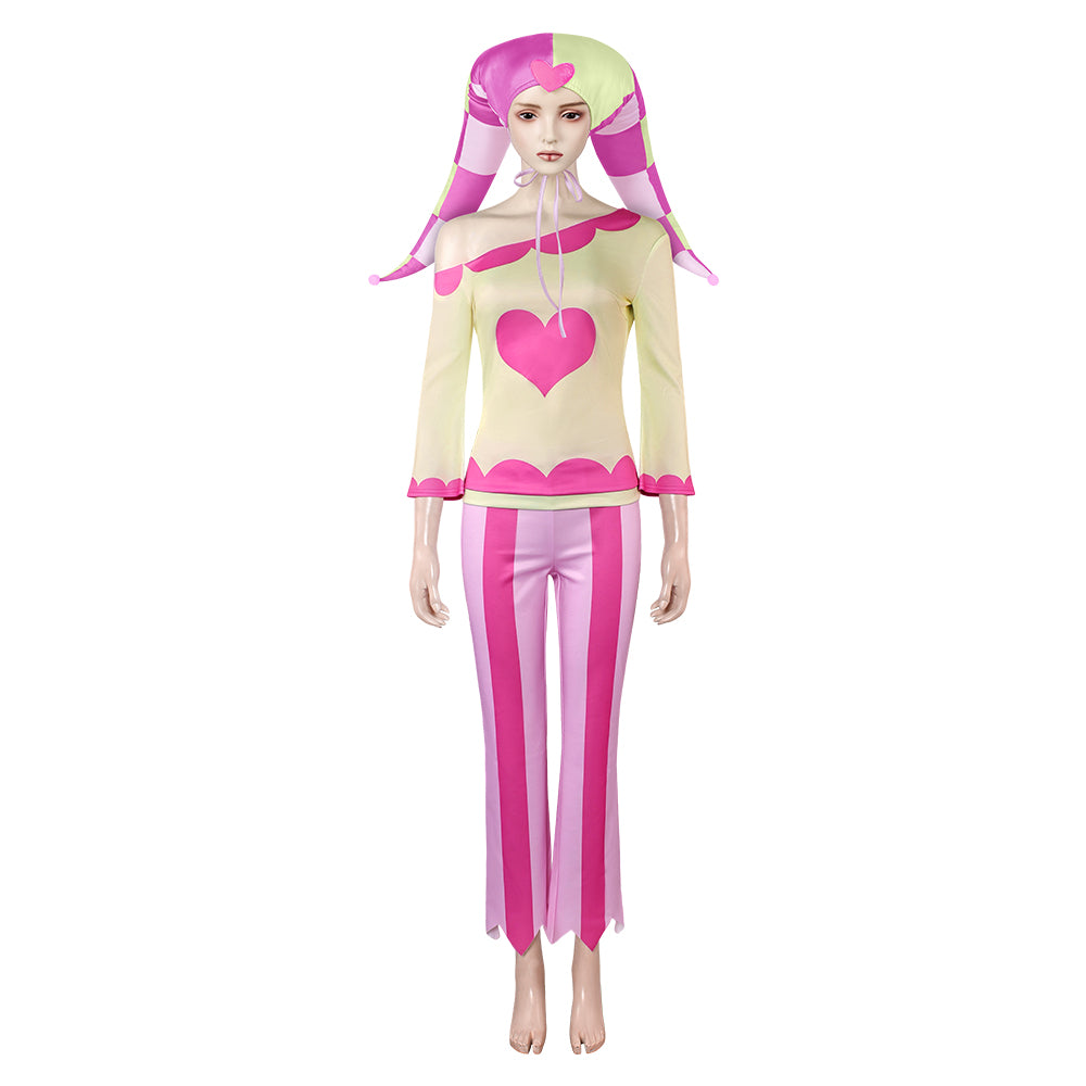 Helluva Boss 2 (2024) Fizzarolli Pink Heart Set Outfits Hazbin Hotel Cosplay Costume