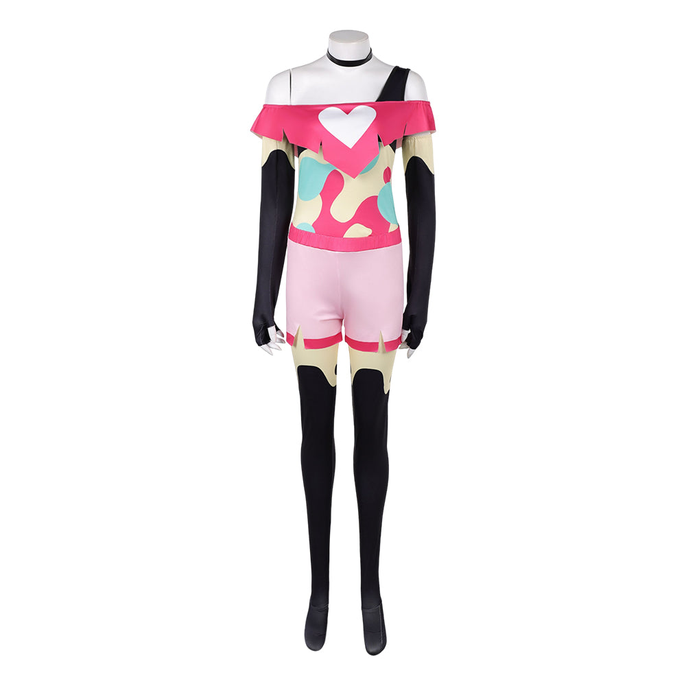 Helluva Boss Beelzebub Pink Set Outfits Cosplay Costume Halloween Suit