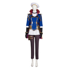 Arcane: League Of Legends 2 (2024) Caitlyn Blue Red Cape Outfits Cosplay Costume