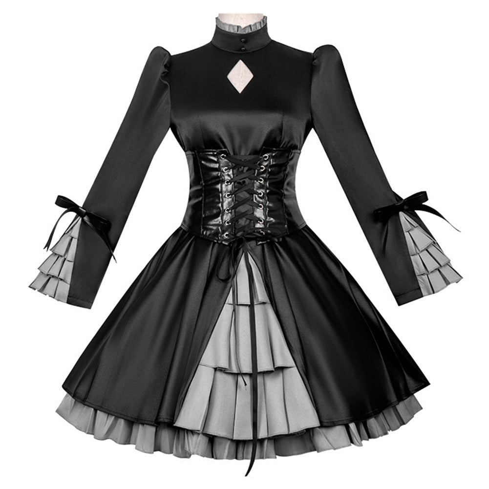 Fate/Hollow Ataraxia Saber Alter Altria Pendragon Black Gothic Dress Outfits Cosplay Costume