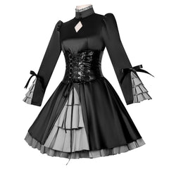 Fate/Hollow Ataraxia Saber Alter Altria Pendragon Black Gothic Dress Outfits Cosplay Costume