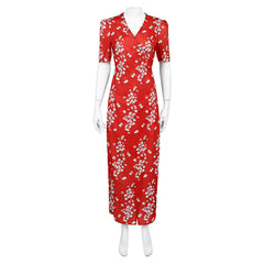 Honey Don't (2025) Honey O'Donahue Red V Neck Dress Outfits Cosplay Costume 