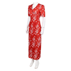 Honey Don't (2025) Honey O'Donahue Red V Neck Dress Outfits Cosplay Costume 