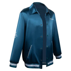 Horror Movie MaXXXine (2024) Maxine Blue Coat Jacket Outfits Cosplay Costume Halloween Carnival Suit 