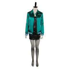 Horror Movie MaXXXine (2024) Maxine Green Coat Dress Outfits Cosplay Costume Halloween Carnival Suit 