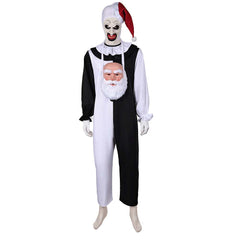 Horror Movie Terrifier 3 (2024) Art The Clown Black White Outfits Cosplay Costume Halloween Carnival Suit