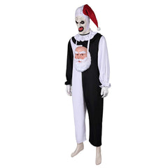 Horror Movie Terrifier 3 (2024) Art The Clown Black White Outfits Cosplay Costume Halloween Carnival Suit