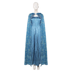 House Of The Dragon (2026) Alicent Hightower Blue Dress Cloak Outfits Cosplay Costume 