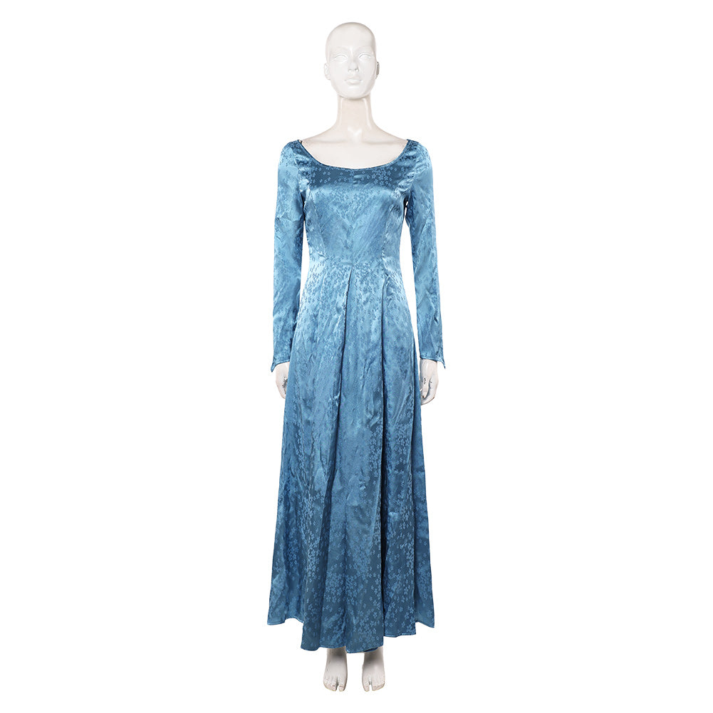 House Of The Dragon (2026) Alicent Hightower Blue Dress Cloak Outfits – Coshduk