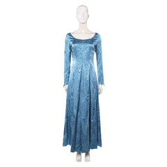 House Of The Dragon (2026) Alicent Hightower Blue Dress Cloak Outfits Cosplay Costume 