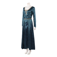House Of The Dragon (2026) Helaena Targaryen Lace Collar Blue Dress Outfits Cosplay Costume