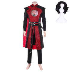 House Of The Dragon (2026) Jacaerys Velaryon Red Cloak Set Outfits Cosplay Costume