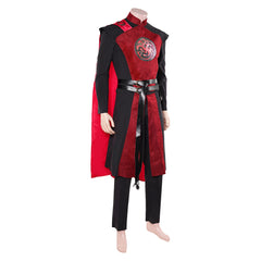House Of The Dragon (2026) Jacaerys Velaryon Red Cloak Set Outfits Cosplay Costume