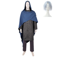 House Of The Dragon (2026) King Aegon Targaryen Blue Cloak Gray Set Outfits Cosplay Costume