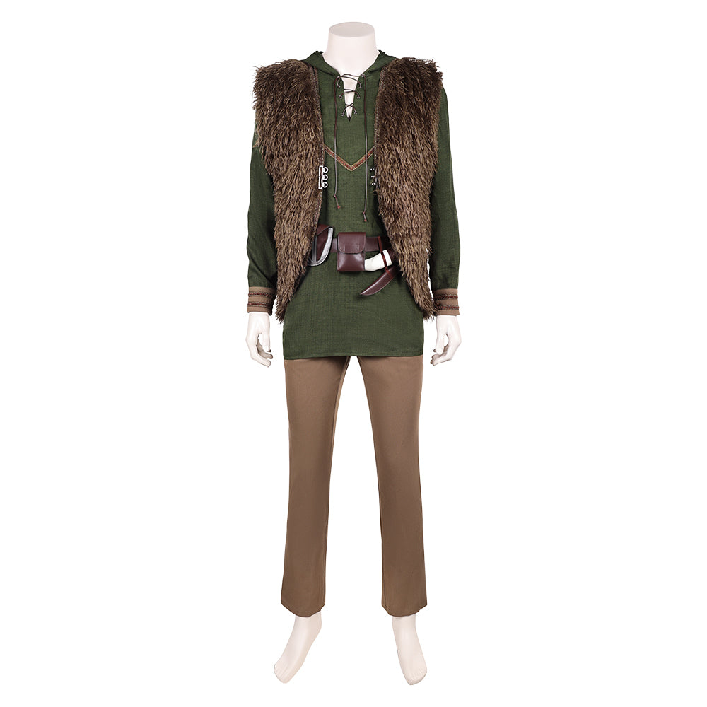 How To Train Your Dragon (2025) Hiccup Green Brown Set Outfits Cosplay Costume 