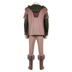 How To Train Your Dragon (2025) Hiccup Green Brown Set With Shoe Covers Cosplay Costume