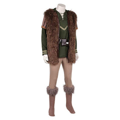 How To Train Your Dragon (2025) Hiccup Green Brown Set With Shoe Covers Cosplay Costume