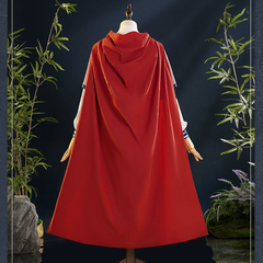 Where Winds Meet (2025) Red Line Cape Set Wuxia Hanfu Outfits Cosplay Costume