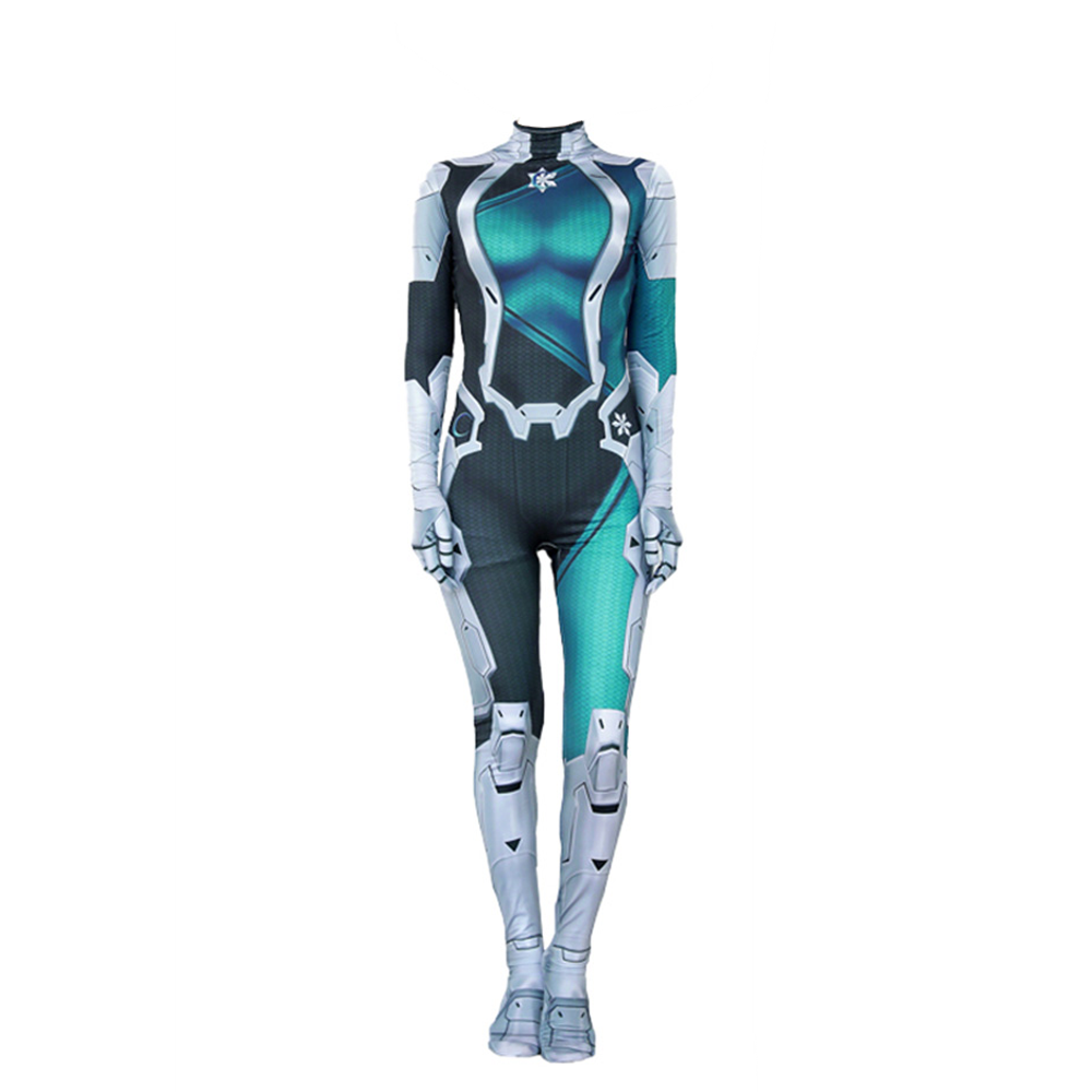 Mv Rivals (2024) Luna Snow Blue Jumpsuit Outfits Cosplay Costume