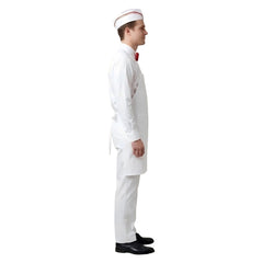 Ice Cream Man (2026) Ice Cream Man White Set Horror Outfits Cosplay Costume Halloween Suit