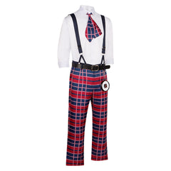 Identity V Prospector Touchstone Red Blue Plaid Set Outfits Cosplay Costume