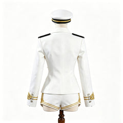 Idol Band Singer Genie White Sailor Set Outfits Stage Performance Cosplay Costume