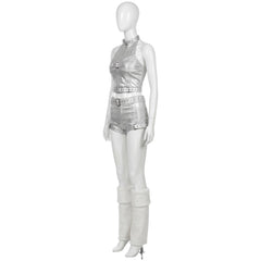 Idol Band Singer Silver Top Short Set Outfits Stage Cosplay Costume