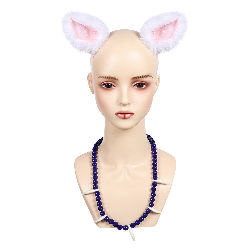 Inuyasha White Dog Ear Teeth Necklace Cosplay Accessories Props