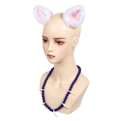 Inuyasha White Dog Ear Teeth Necklace Cosplay Accessories Props
