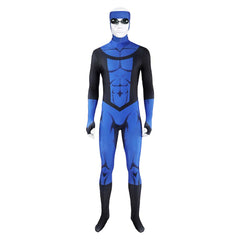 Invincible Season 3 (2025) Mark Grayson Blue Muscle Print Jumpsuit Outfits Cosplay Costume 