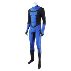 Invincible Season 3 (2025) Mark Grayson Blue Muscle Print Jumpsuit Outfits Cosplay Costume 