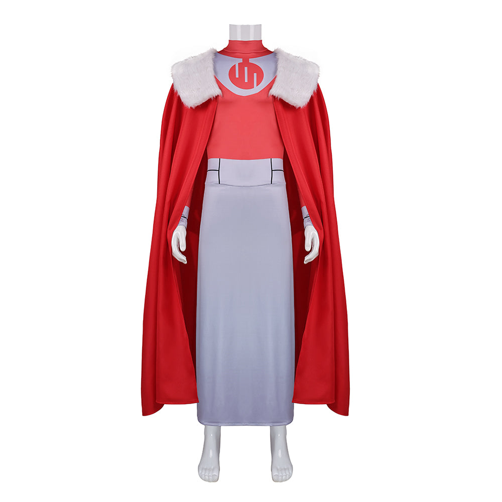 Invincible Season 4 (2026) Thragg Grand Regent Red Cloak Dress Set Outfits Cosplay Costume
