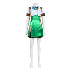 Isekai: Slow Life Female Mushroom Green Skirt Set Outfits Cosplay Costume 