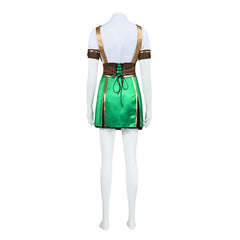 Isekai: Slow Life Female Mushroom Green Skirt Set Outfits Cosplay Costume 