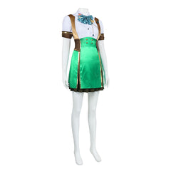 Isekai: Slow Life Female Mushroom Green Skirt Set Outfits Cosplay Costume 