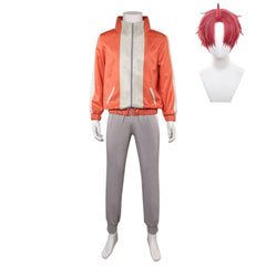 Dandadan (2024) Jin Enjouji Jiji Orange Jacket Set Outfits Cosplay Costume